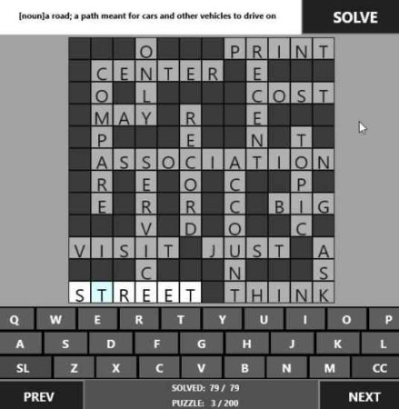 vocabulary crosswords puzzle solved