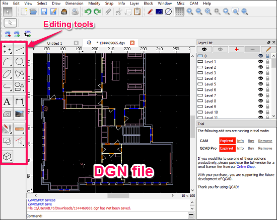 DualCAD-Editting DGN files