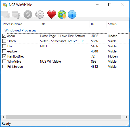 NCS WinVisible- interface