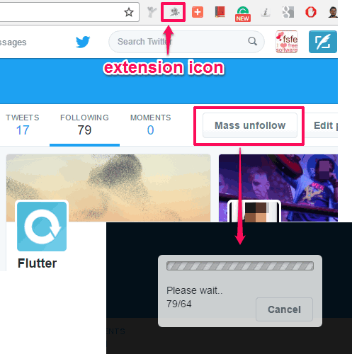 Twitter unfollow chrome extension