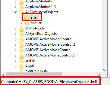 access shell key