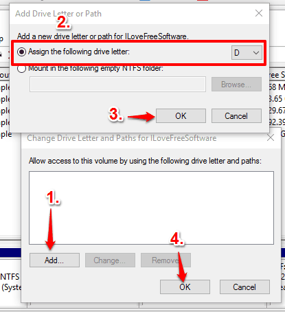 assign drive letter and unhide the drive