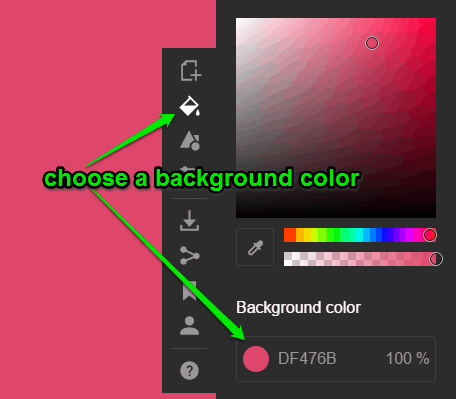 choose background color