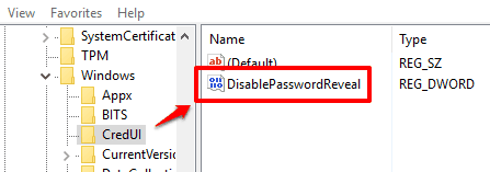 disable password reveal value