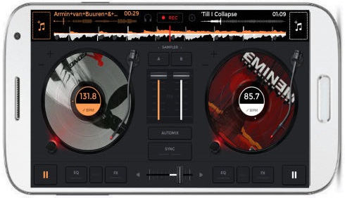 edjing- dj mixer studio- free audio mixer android app