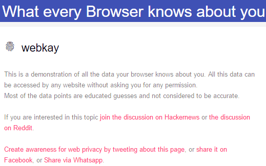 find out what browser knows about you