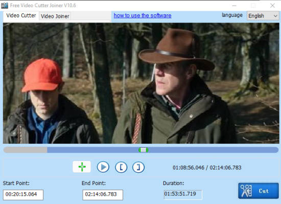 free video cutter joiner- interface