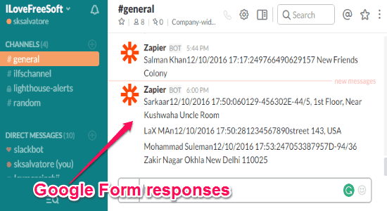 google form responses