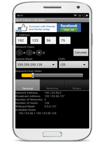 ipv4 Subnet Calculator- android ip subnet calculator