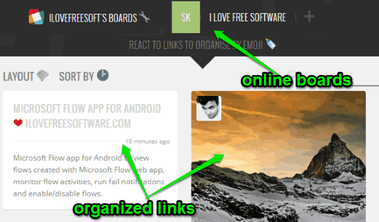 organize links