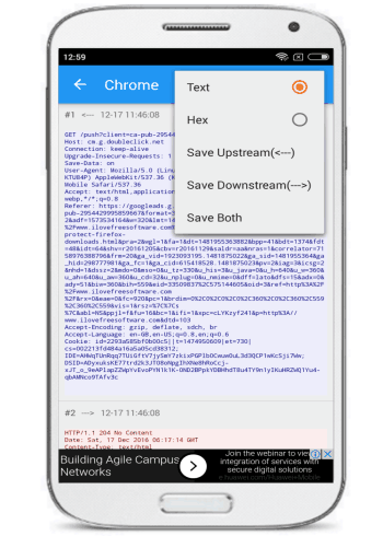 packet capture android packet sniffing app for non rooted device- save packet stream