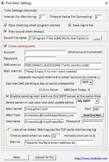 port alert-settings