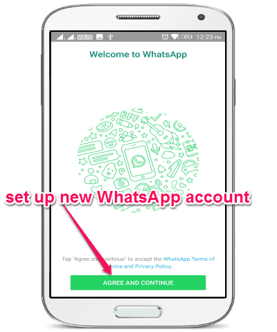 set up whatsapp