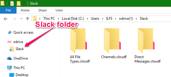 slack folder