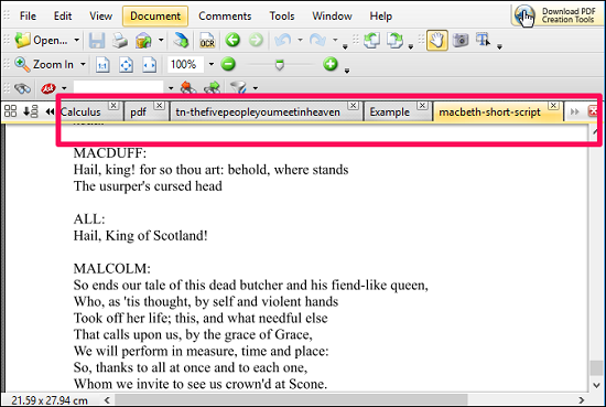 free tabbed PDF readers