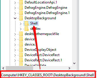 access shell registry key