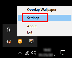 click settings option