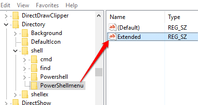 create Extended named string value