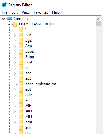 expand HKEY_CLASSES_ROOT key