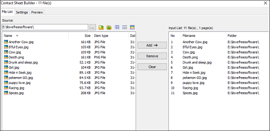 faststone - file list