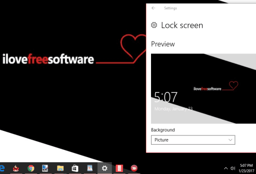 have same wallpaper on desktop and lock screen in windows 10