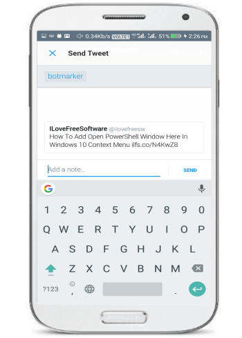 how to bookmark tweets anonmously- send tweet as direct message to botmarker