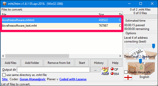 mht2htm loading files