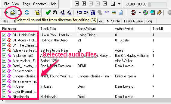 mp3bookhelper listing files