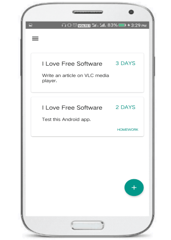 scholar android app- keep track of homework