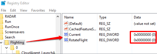 set value data of current and rotateflight keys to 0