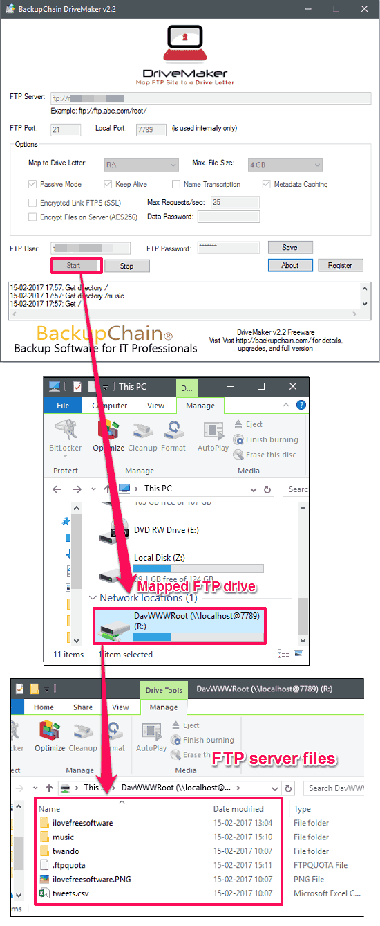 Drive maker in action ftp