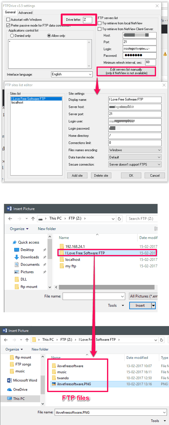 FTP Drive in action