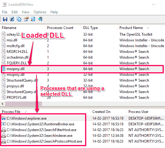 Loaded DLLS in action