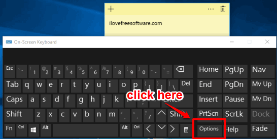 click options