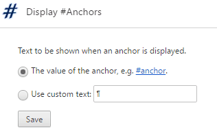 how to display invisible anchors in chrome-anchors-option