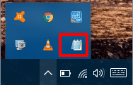 notepad minimized to system tray