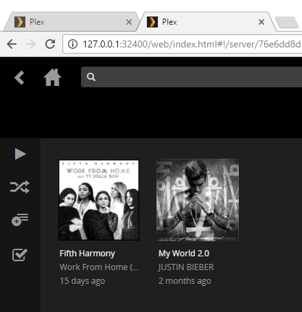 play FTP songs in plex added