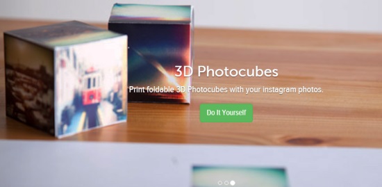 make 3d photo cube of instagram photos