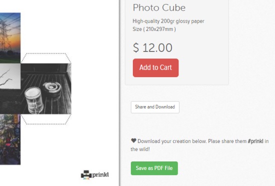 make 3d photo cube of instagram photos