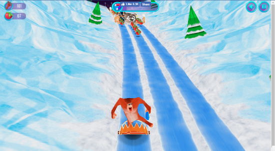 5 free 3d facebook games to play- yeti run 3D