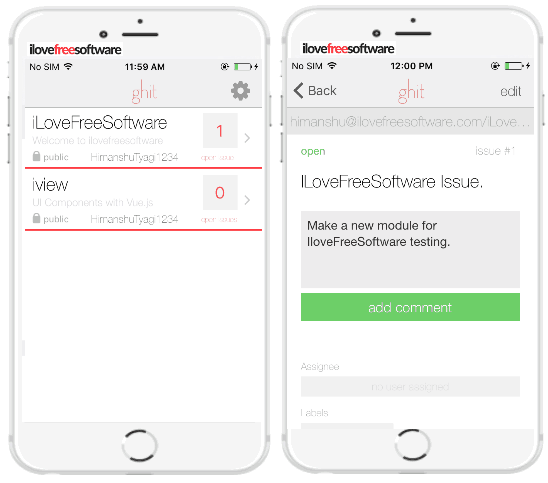 6 free github iphone clients- ghit- track issue