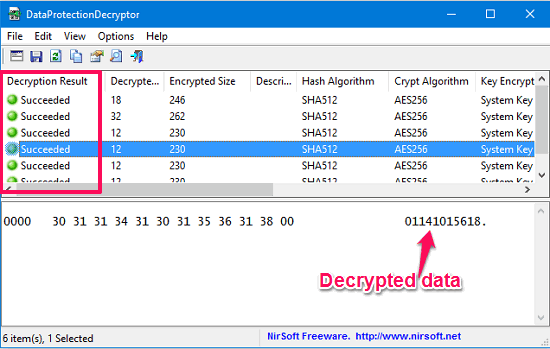 DataProtectionDecryptor in action