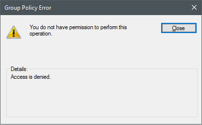 Error message GPT read only