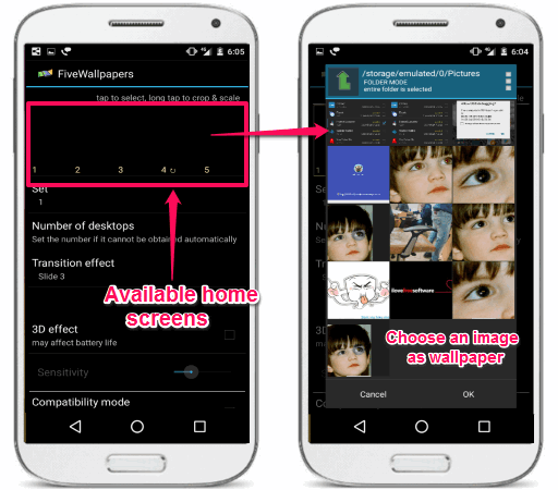 FiveWallpapers choosing image