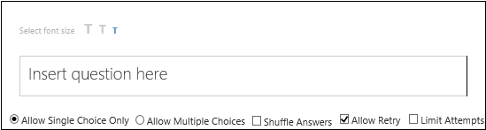 Multiple Choice Quiz options