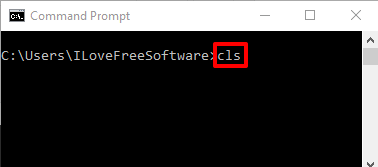 enter cls command