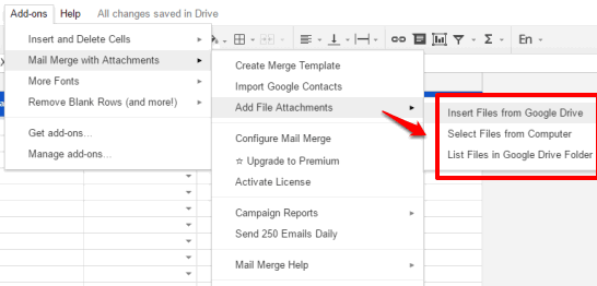 file attachment options