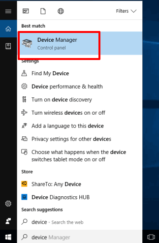 open device manager