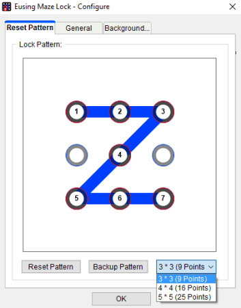 set pattern lock and other settings