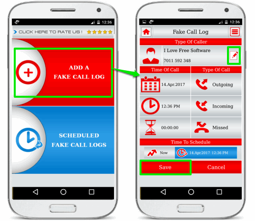 Fake Call Log Funny Joke in action